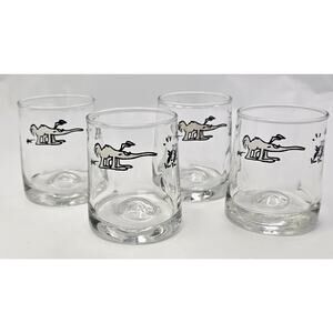 4 Vintage 70's BC Comic Johnny Hart Anteater Pinched Rocks Glasses 8 oz 3.5"T